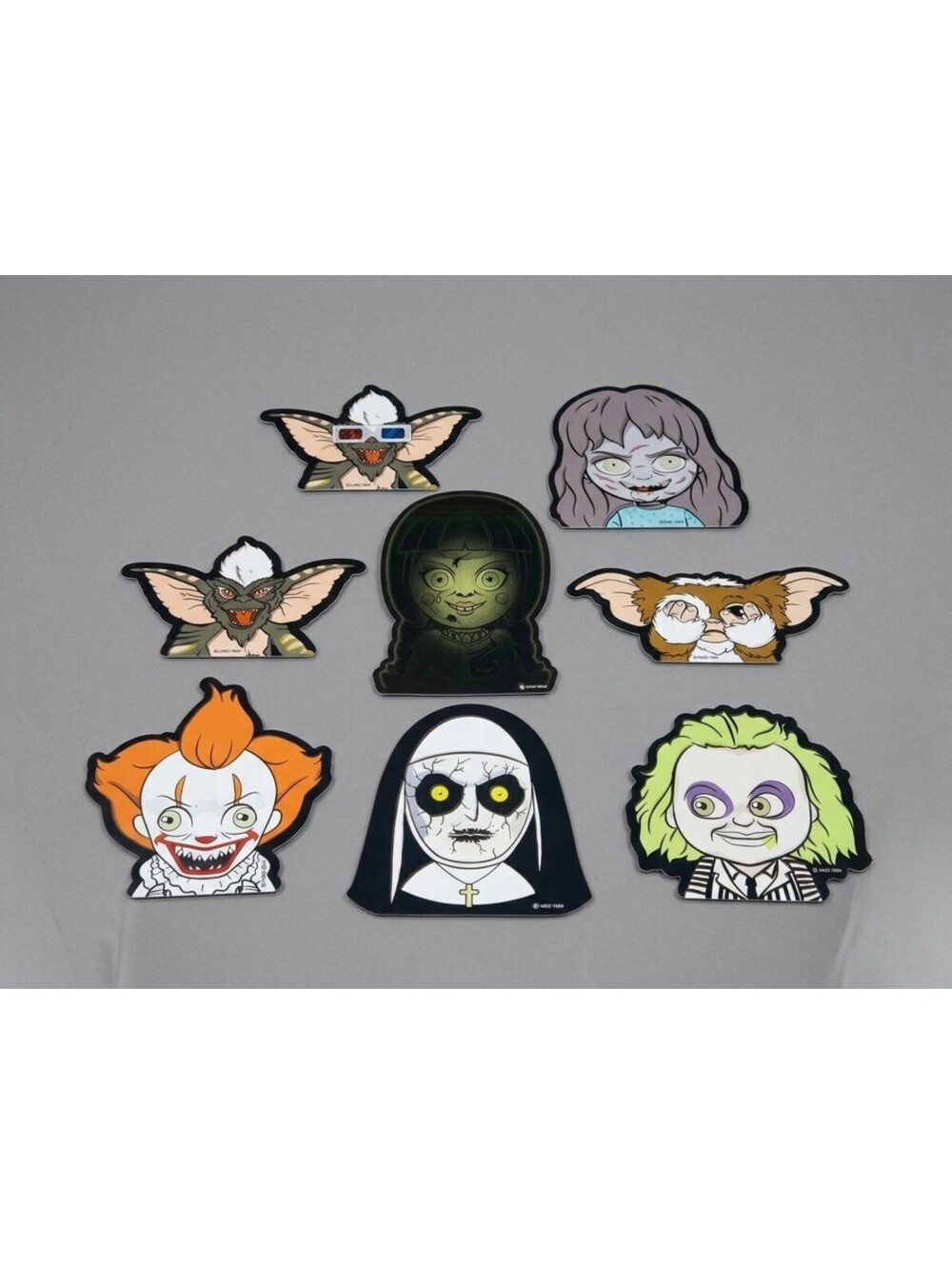 Paladone Horror Movie Decal Sticker Lot 8pc Beetlejuice IT Exorcist Gremlins NEW